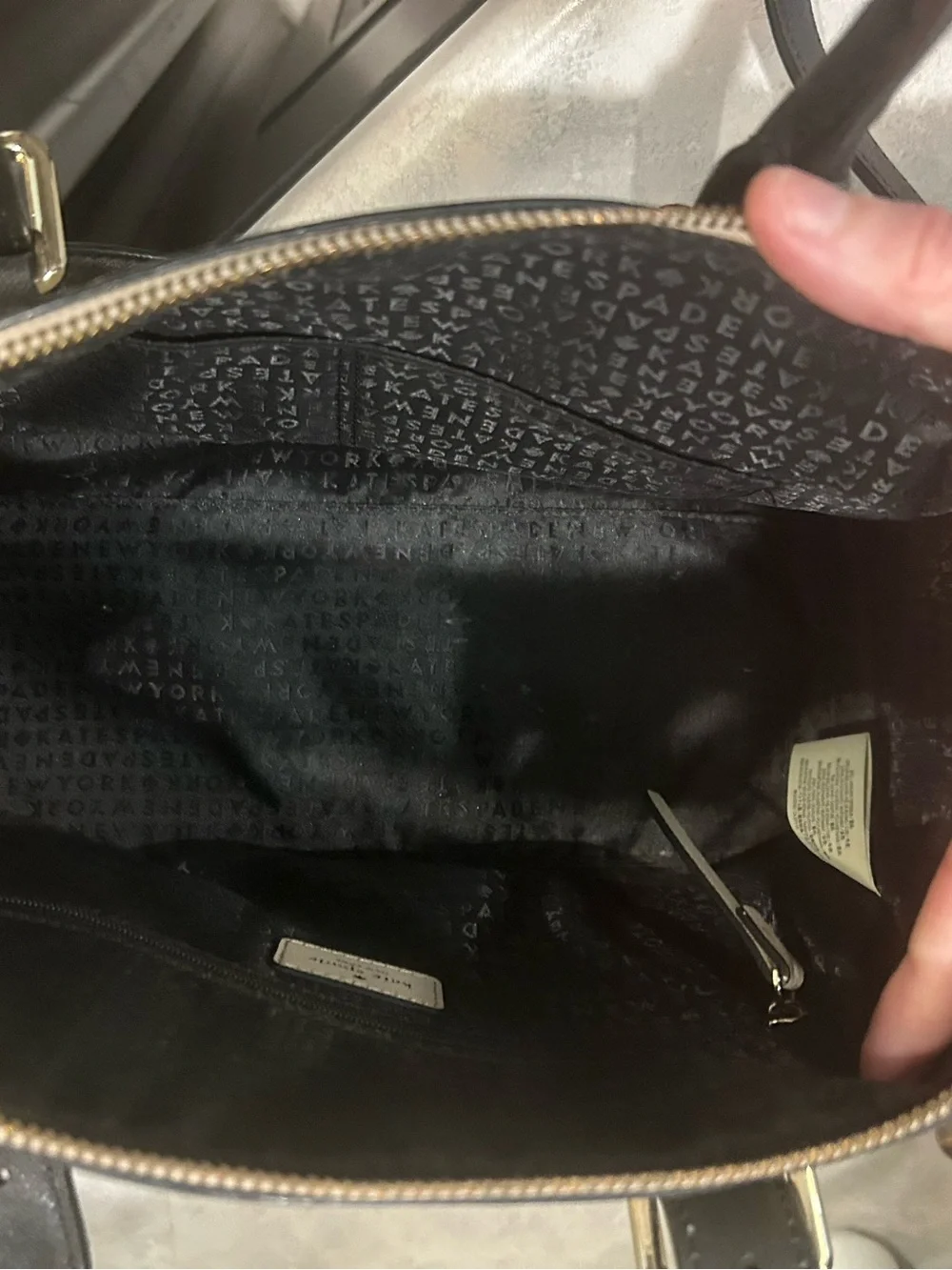 Kate Spade New York Black Cream Colorblock Satchel Crossbody Bag Quiet Luxury